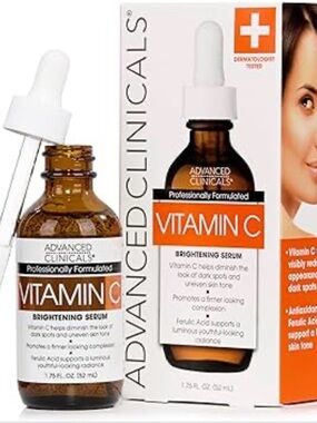 Advanced Clinicals Vitamin C Brightening Serum — White & Orange